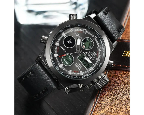 Армійський чоловічий годинник AMST 3003 Black (протиударний з підсвіткою) Армійський чоловічий годинник AMST 3003 Black (протиударний з підсвіткою)