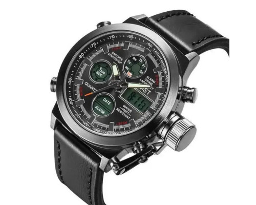 Армійський чоловічий годинник AMST 3003 Black (протиударний з підсвіткою) Армійський чоловічий годинник AMST 3003 Black (протиударний з підсвіткою)