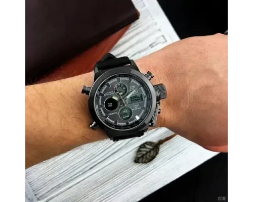 Армійський чоловічий годинник AMST 3003 Black (протиударний з підсвіткою) Армійський чоловічий годинник AMST 3003 Black (протиударний з підсвіткою)