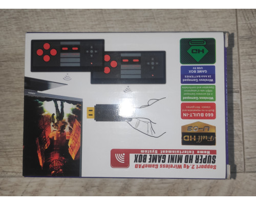 Консоль приставка игровая для ТВ Super HD Mini Game Box 660 игр с джойстиками подключение HDMI
