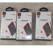 Распродажа Powerbank повербанк LinkTech LPB-C106 10000 mAh с шнурами зарядки Type C, Micro, Lightning черный