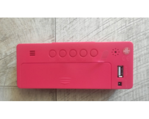 Часы настольные электронные зеркальные VST-886Y с температурой и USB для флешки красные