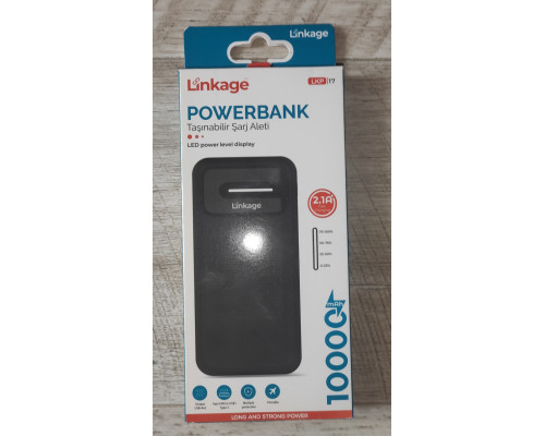 Powerbank повербанк Linkage LKP-17 10000 mAh 2 USB тонкий черный