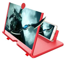 Увеличитель экрана для телефона красный MOBILE PHONE VIDEO AMPLIFIER 3D увеличитель для смартфонов