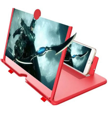 Увеличитель экрана для телефона красный MOBILE PHONE VIDEO AMPLIFIER 3D увеличитель для смартфонов