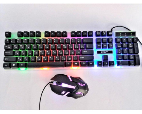 Компьютерная клавиатура с подсветкой геймерская UKC M416 ART-5559 Combo Gamer игровая клавиатура с мышкой Компьютерная клавиатура с подсветкой геймерская UKC M416 ART-5559 Combo Gamer игровая клавиатура с мышкой