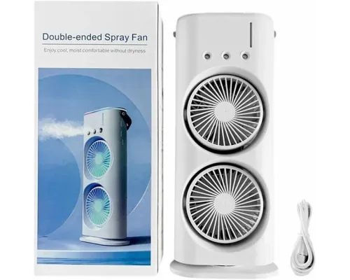 Вентилятор настольный двойной с охлаждением Double-ended Spray Fan LED подсветка 3 скорости пульт Вентилятор настольный двойной с охлаждением Double-ended Spray Fan LED подсветка 3 скорости пульт