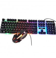 Компьютерная клавиатура с подсветкой геймерская UKC M416 ART-5559 Combo Gamer игровая клавиатура с мышкой