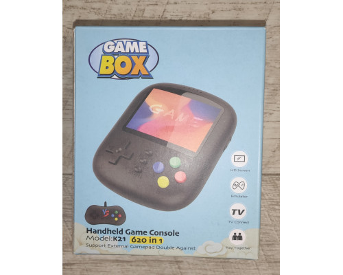 Ручная консоль Game Box K21 620 игр с аккумулятором без джойстика зелёная