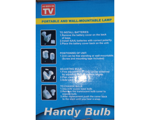Лампа портативная Handy Bulb 6Вт на батарейках белая Лампа портативная Handy Bulb 6Вт на батарейках белая
