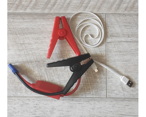 Powerbank повербанк Konfulon A15 9600 mAh с стартером авто щупами и фонариком новый черный