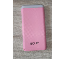 Powerbank повербанк Golf D-20 20000 mAh с фонариком тонкий розовый