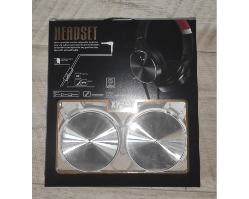 Наушники проводные с микрофоном Headphone XY-550 белые