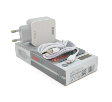 Набір 2 в 1 СЗУ With Iphone Cable 110-240V MY-A303, 3 x USB, 5V/15W, Output: 5V/3.1A, White, Blister-box, Q25