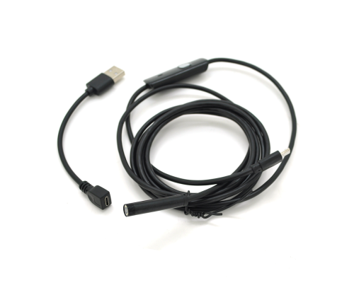 2 в 1 MicroUSB/PC HD ендоскоп, міні камера 7.0 мм, м'який провод, 2м