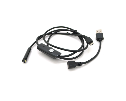 2 в 1 MicroUSB/PC HD ендоскоп, міні камера 7.0 мм, м'який провод, 1м