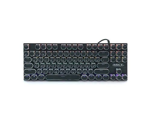 Клавіатура iMICE GK800 USB Wired (TYPE-C), довжина кабелю 100см, (Eng/Укр/Рус), White/Black, 87к Клавіатура iMICE GK800 USB Wired (TYPE-C), довжина кабелю 100см, (Eng/Укр/Рус), White/Black, 87к