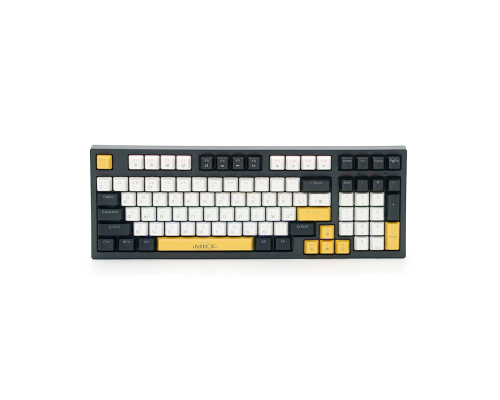 Клавіатура iMICE GK500 USB Wired (TYPE-C), довжина кабелю 100см, (Eng/Укр/Рус), White-Black, 94к Клавіатура iMICE GK500 USB Wired (TYPE-C), довжина кабелю 100см, (Eng/Укр/Рус), White-Black, 94к