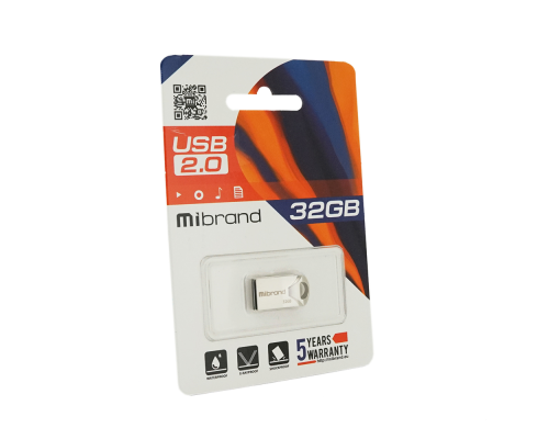 Флеш-накопичувач Mibrand Hawk, USB 2.0, 32GB, Metal Design, Blister