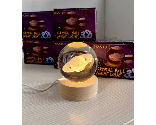 Ночник декоративный 3d от power bank/ usb хрустальный шар Ночник декоративный 3d от power bank/ usb хрустальный шар