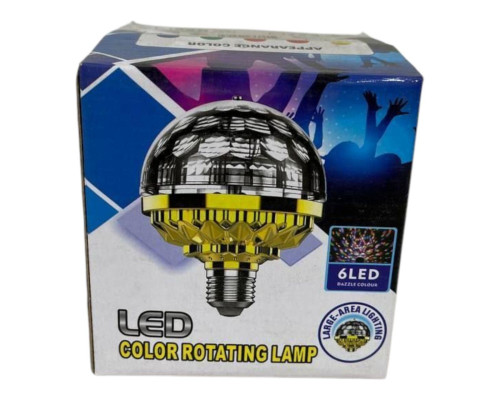 Светодиодная диско лампа в патрон COLOR ROTATING LAMP E27 Светодиодная диско лампа в патрон COLOR ROTATING LAMP E27