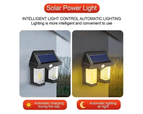 Ліхтар на сонячній батареї з датчиком руху Solar Wall Lamp COBA CB-228 Ліхтар на сонячній батареї з датчиком руху Solar Wall Lamp COBA CB-228