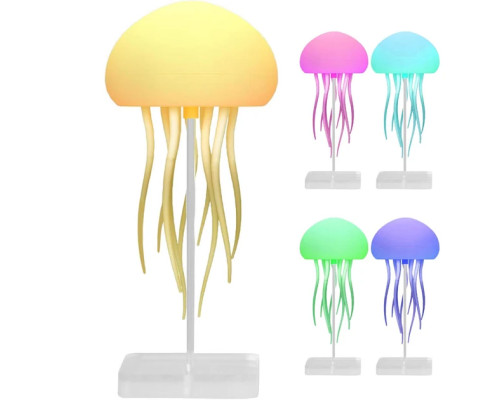 Ночник LED лампа Медуза с USB NTL-5B с движениями и цветопередачей RGB Белий