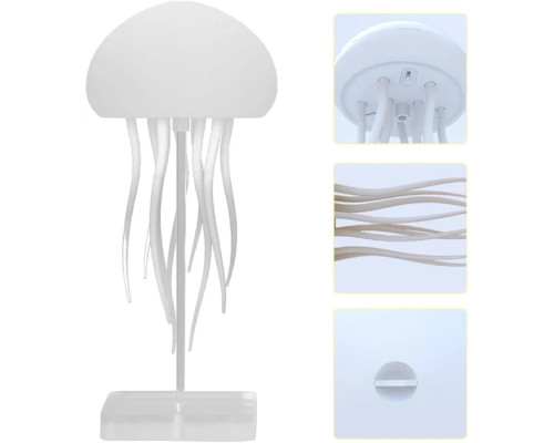 Ночник LED лампа Медуза с USB NTL-5B с движениями и цветопередачей RGB Белий