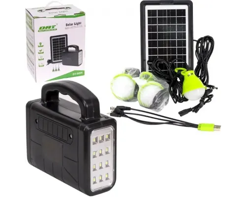 Портативна автономна сонячна система Solar Light DT-9006 переносний ліхтар із сонячною панеллю Портативна автономна сонячна система Solar Light DT-9006 переносний ліхтар із сонячною панеллю
