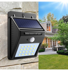 Світлодіодний Навісний ліхтар із датчиком руху 609 + solar 20 діодів