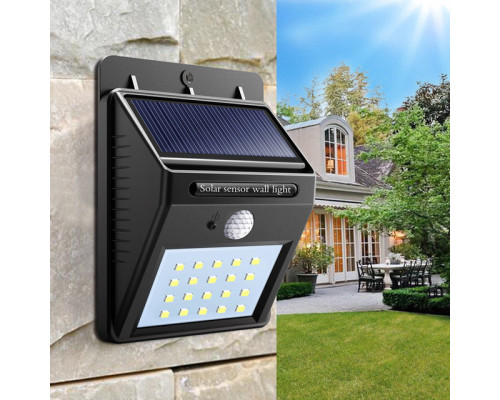 Світлодіодний Навісний ліхтар із датчиком руху 609 + solar 20 діодів Світлодіодний Навісний ліхтар із датчиком руху 609 + solar 20 діодів