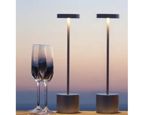Світлодіодна настільна лампа із сенсорним керуванням на акумуляторі Tablelamp Black 3 режими підсвітки Світлодіодна настільна лампа із сенсорним керуванням на акумуляторі Tablelamp Black 3 режими підсвітки