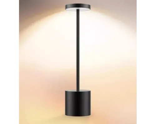 Світлодіодна настільна лампа із сенсорним керуванням на акумуляторі Tablelamp Black 3 режими підсвітки Світлодіодна настільна лампа із сенсорним керуванням на акумуляторі Tablelamp Black 3 режими підсвітки