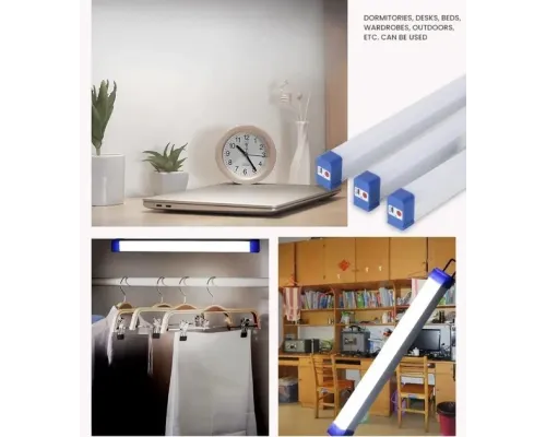 Багатофункціональна світлодіодна USB LED-лампа-нічник на магніті 3 режими яскравості 52 см Bailong BK-500T