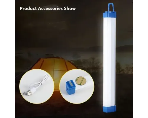Багатофункціональна світлодіодна USB LED-лампа-нічник на магніті 3 режими яскравості 52 см Bailong BK-500T