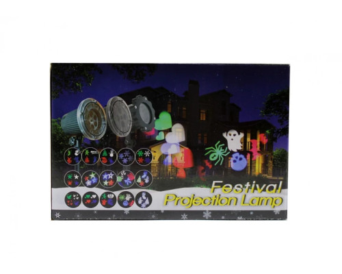 Лазерная установка Festival Projection Lamp уличный проектор с 12 сменными слайдами и пультом Лазерная установка Festival Projection Lamp уличный проектор с 12 сменными слайдами и пультом