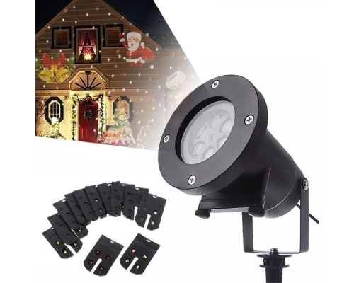Лазерная установка Festival Projection Lamp уличный проектор с 12 сменными слайдами и пультом Лазерная установка Festival Projection Lamp уличный проектор с 12 сменными слайдами и пультом