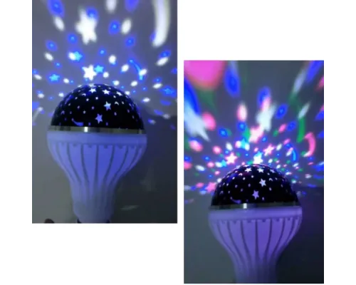 Лампа проєктор зоряного неба на патрон Master Bulb601-HX 6Вт, нічник, 3 кольори світіння, 220 В Лампа проєктор зоряного неба на патрон Master Bulb601-HX 6Вт, нічник, 3 кольори світіння, 220 В