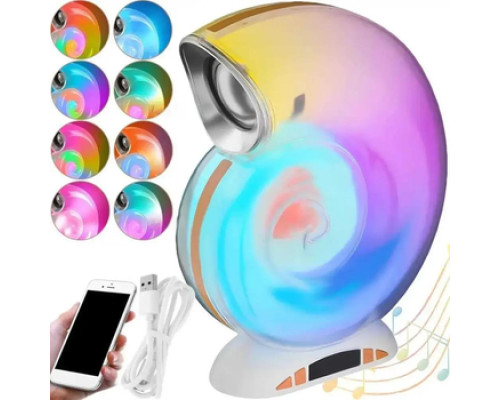Бездротова мінірозумна смарт-колонка 4 в 1 з блютузом Сonch Music Light, 256 режимів освітлення
