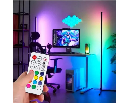 Підлогова кутова RGB-лампа торшер з пультом керування 1,2 м Кутовий підлоговий нічник світильник Підлогова кутова RGB-лампа торшер з пультом керування 1,2 м Кутовий підлоговий нічник світильник