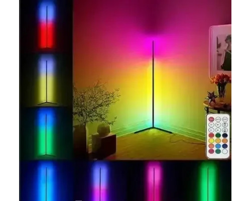 Підлогова кутова RGB-лампа торшер з пультом керування 1,2 м Кутовий підлоговий нічник світильник Підлогова кутова RGB-лампа торшер з пультом керування 1,2 м Кутовий підлоговий нічник світильник