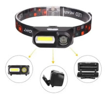Налобный фонарь BL 1801A /1804A COB XPE + сенсор 18650 USB charge | Фонарик на голову аккумуляторный