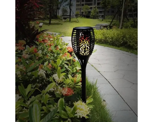 Водонепроникний ліхтар 80 см з ефектом полум'я Solar flame led light sensor activated