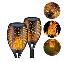 Водонепроницаемый фонарь 80 см с эффектом пламени Solar flame led light sensor activated