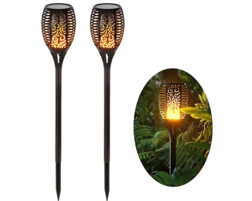 Водонепроникний ліхтар 80 см з ефектом полум'я Solar flame led light sensor activated