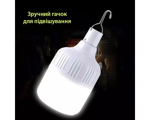 Лампа для кемпінгу на гачку акумуляторна із заряджанням Micro USB Solar BL HY-701 5W Лампа для кемпінгу на гачку акумуляторна із заряджанням Micro USB Solar BL HY-701 5W