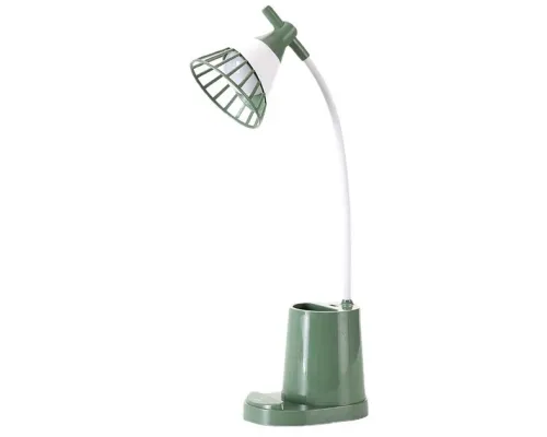 Лампа настільна на гнучкій ніжці DESKTOP LAMP EL-2176 зелена з функцією Powebank 1200mAh Лампа настільна на гнучкій ніжці DESKTOP LAMP EL-2176 зелена з функцією Powebank 1200mAh