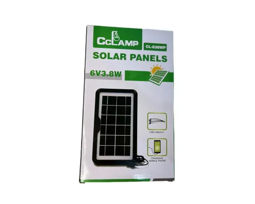 Портативная солнечная панель Cclamp CL-638wp 3.8W 6V IP65 Портативная солнечная панель Cclamp CL-638wp 3.8W 6V IP65