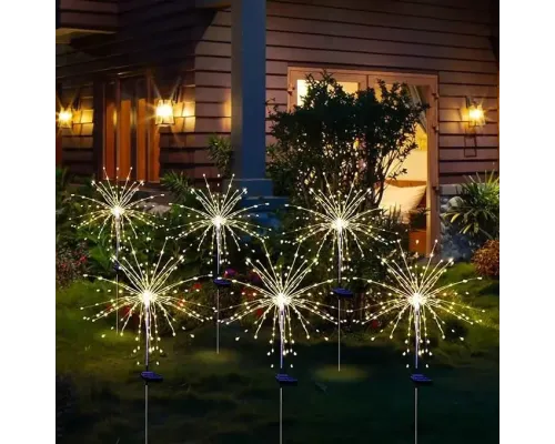 Ліхтар садовий Феєрверк на сонячній батареї 90 led HA-38 Ліхтар садовий Феєрверк на сонячній батареї 90 led HA-38