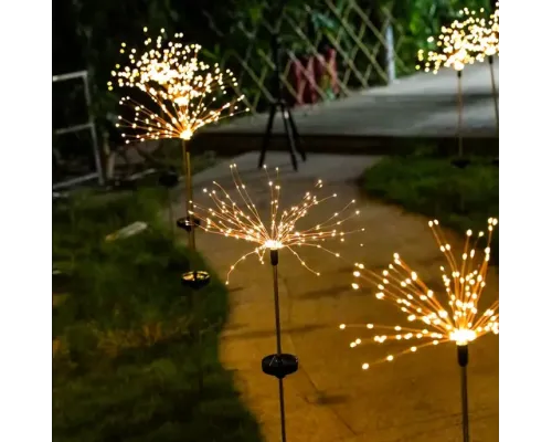 Ліхтар садовий Феєрверк на сонячній батареї 90 led HA-38 Ліхтар садовий Феєрверк на сонячній батареї 90 led HA-38